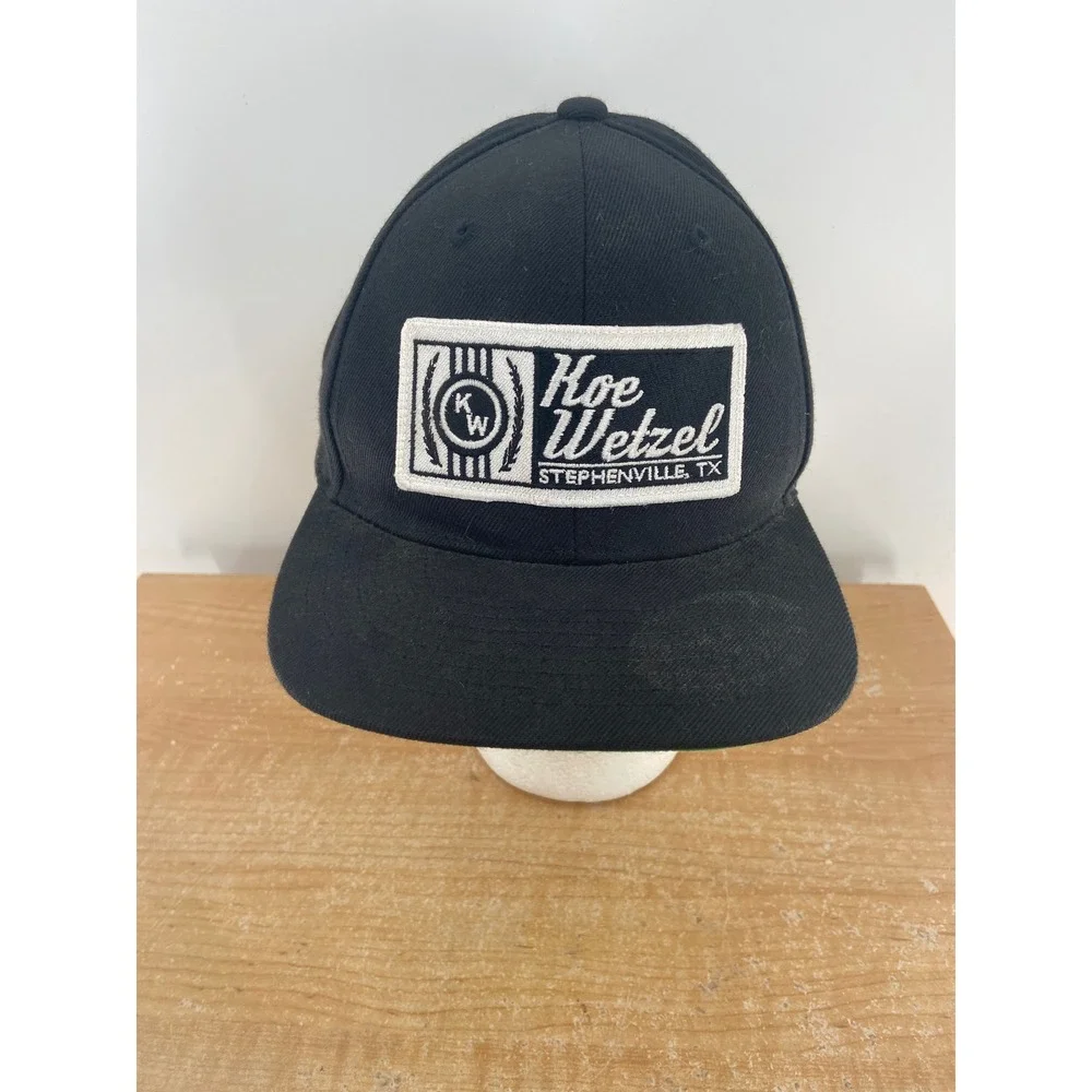 Koe Wetzel Stephenville TX Snapback Hat Black Yupoong Classics Flat Brim Cap